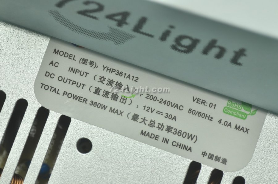 360 Watt LED Power Supply 12V 30A LED Power Supplies AC 200 - 240V For LED Strips LED Light