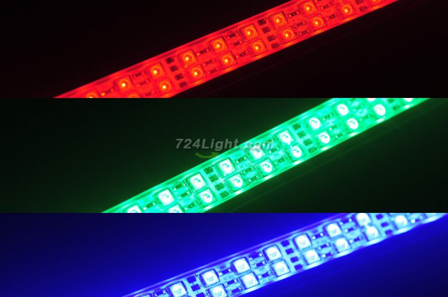 0.5Meter 12V Double Row 20inch Superbright Waterproof 5050 RGB Color Changing LED Rigid Strip Bar 60LEDs