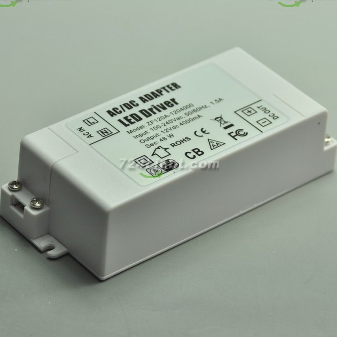 48 Watt LED Power Supply 12V 4000mA LED Power Supplies UL Certification For LED Strips LED Light - Click Image to Close