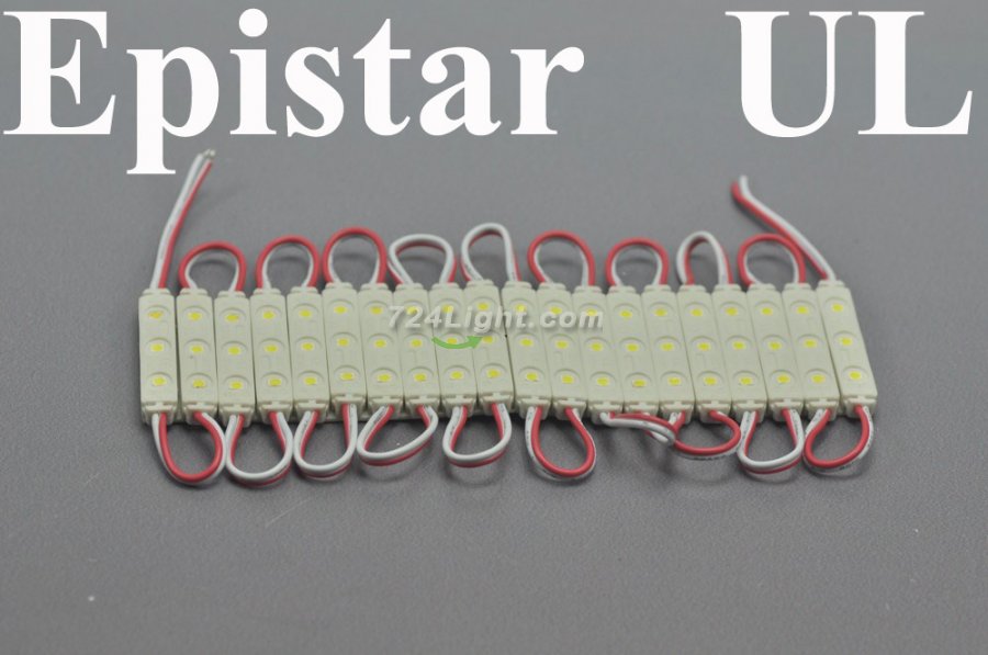 Epistar 3528 LED Modules UL certification 0.24W LED Modules String 45mm*8mm 12V Epistar LED Modules Waterproof Side View Emitting Module - Click Image to Close