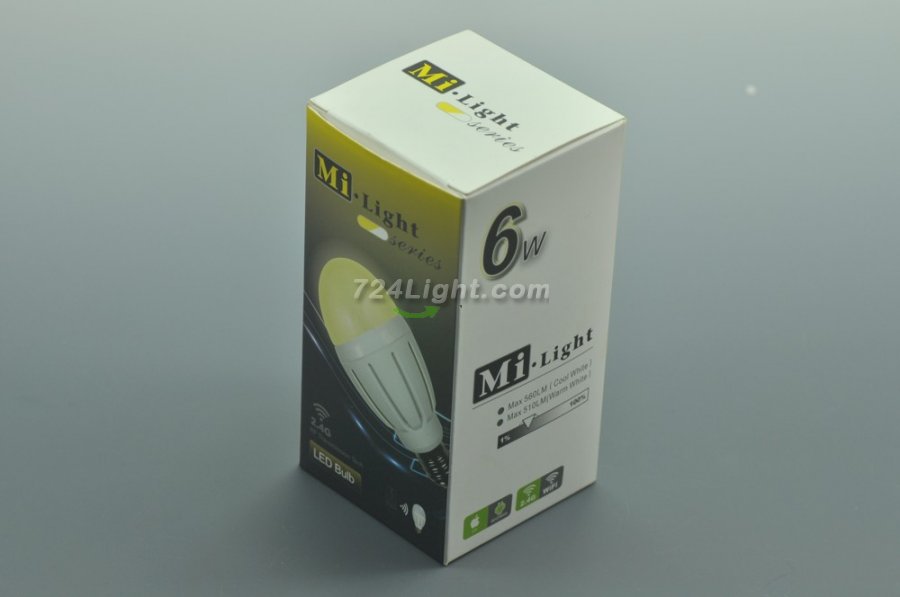 Wireless LED Blub Pure White/Warm White Double Color Wifi Blub 6W 9W LED WW/CW Globe Light