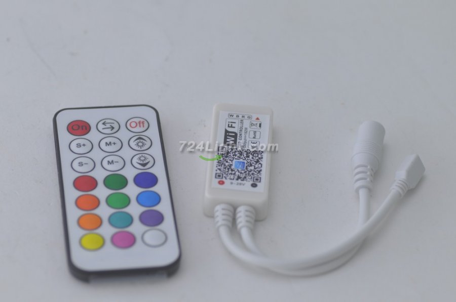 WiFi Wireless Led Controller LED constant pressure controller MINI RF RGBW 21 key WIFI controller - Click Image to Close