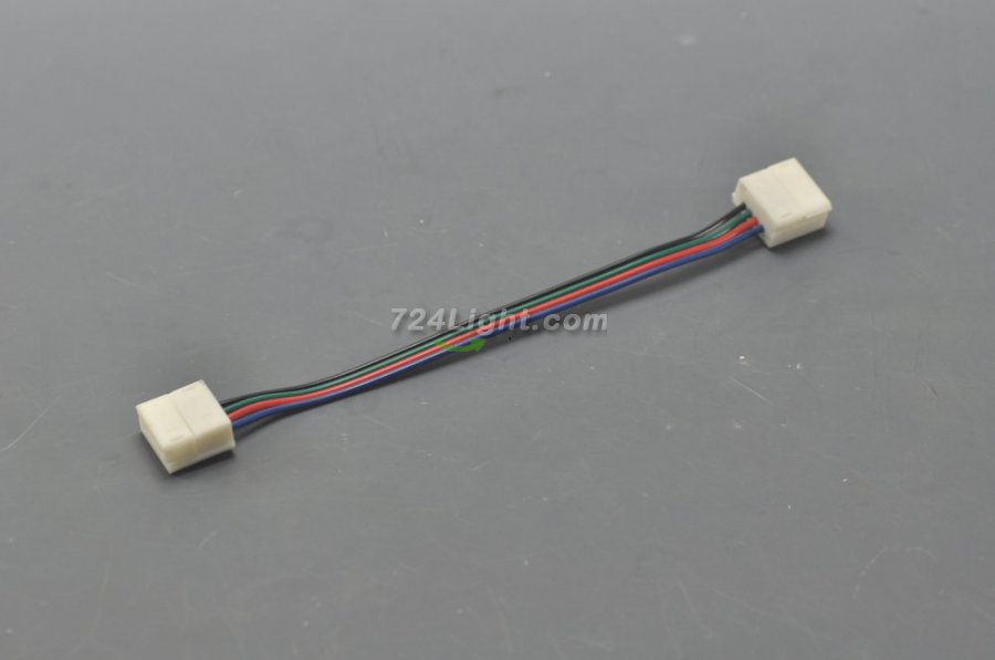 Waterproof LED RGB Strip 10mm 4Pin Connector For 3528/5050 Multicolor LED Strip Easy Connect Cord Clip