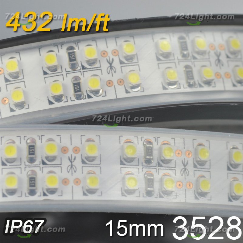 Waterproof IP67 LED Strip Light SMD3528 Flexible 12V Strip Light 5 meter(16.4ft) 1200LEDs