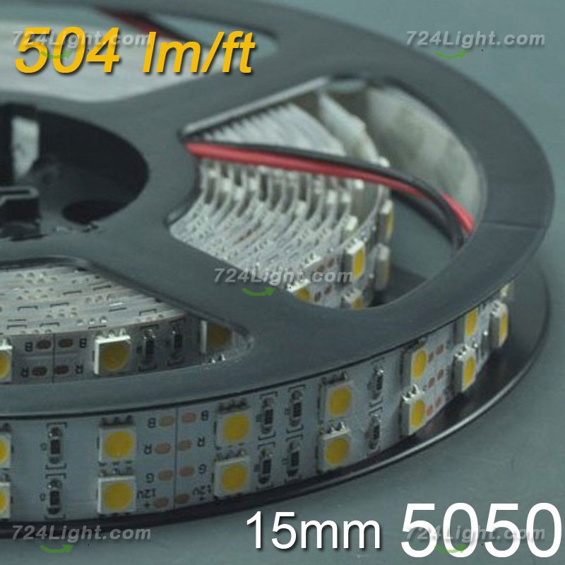 LED Strip Light SMD5050 Flexible 12V Strip Light 15mm 5 meter(16.4ft) 600LEDs - Click Image to Close