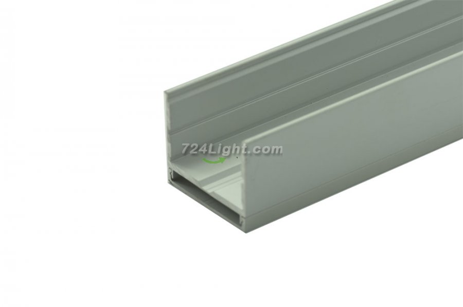 PB-AP-GL-020 LED Aluminium Channel 1 Meter(39.4inch) Recessed Aluminum LED profile with flange LED Channel For 5050 5630 Multi Row LED Strip Lights