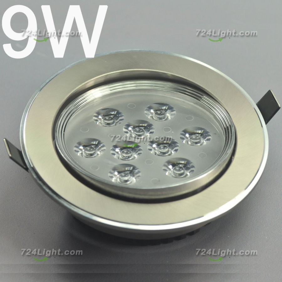 9W CL-HQ-04-9W Recessed Ceiling light Cut-out 114mm Diameter 5.4\" Gray Recessed Dimmable/Non-Dimmable LED Downlight