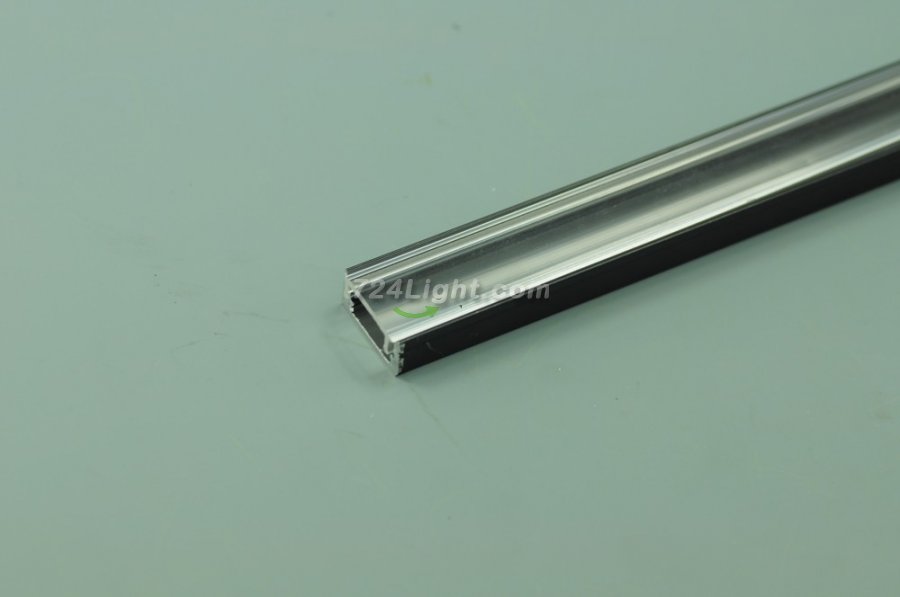 Black LED Aluminium Channel 8mm Recessed U Type LED Aluminum Channel 1 meter(39.4inch) LED Profile Inside Width 12.2mm