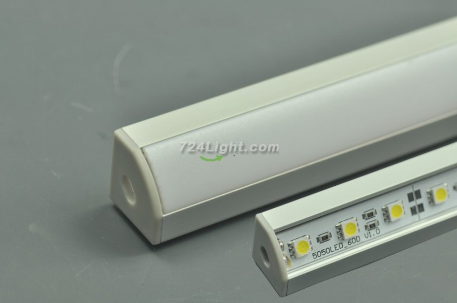 LED Aluminium Profile LED Strip Light Aluminium Profile 1M V Flat Type Rail Aluminium - Click Image to Close