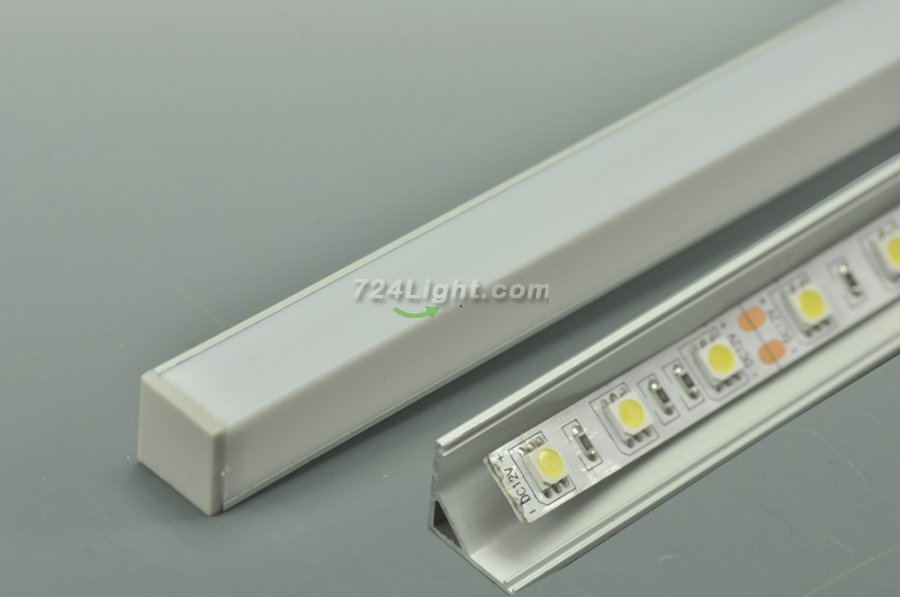 LED U Rectangle Aluminium Channel PB-AP-GL-005 1 Meter(39.4inch) 16 mm(H) x 16 mm(W) For Max Recessed 10mm Strip Light LED Profile - Click Image to Close