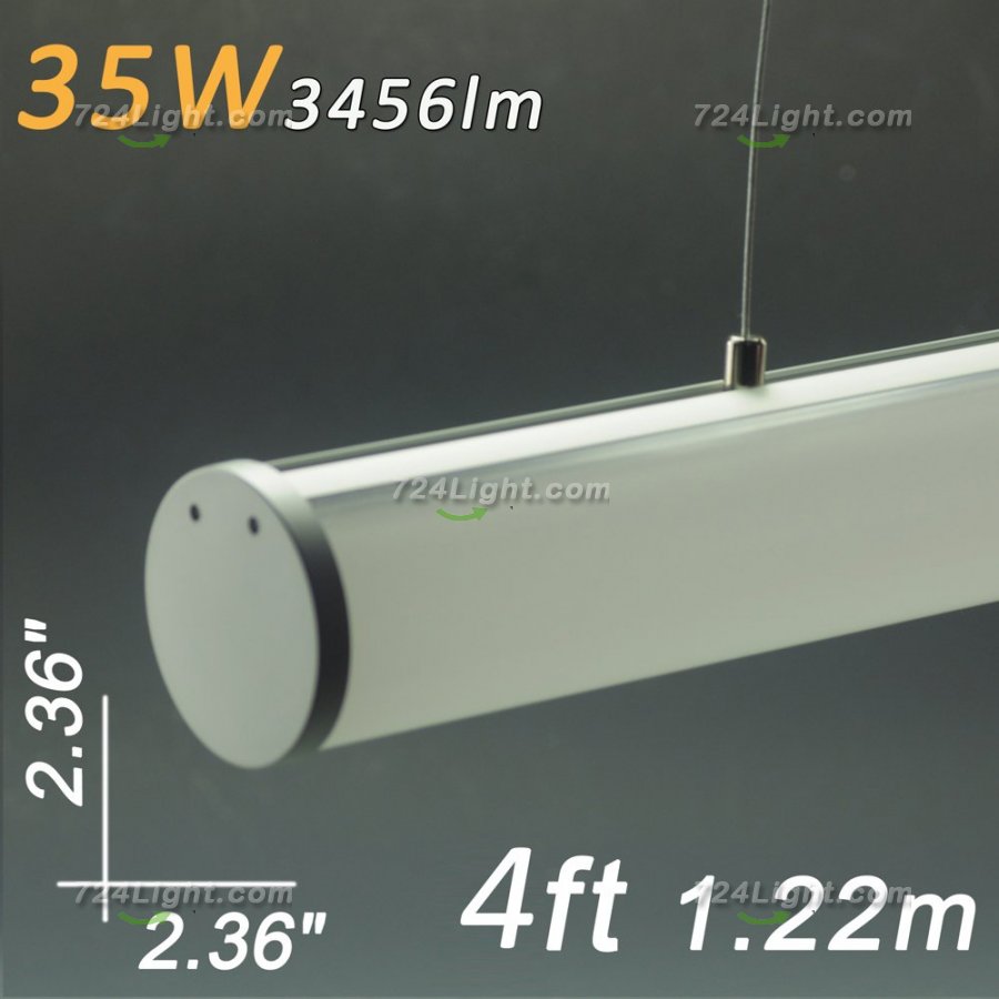 Linear Suspension Fixtures 4ft 1.2 Meter 2.36"x2.36" 35W DC 12V - Click Image to Close