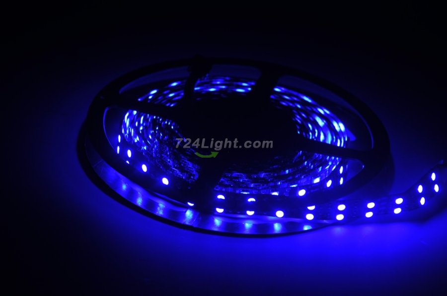 Black Double RGB LED Flexible Light Strip SMD5050 Multicolor Strip Light 12V 5 meter(16.4ft) 600LEDs