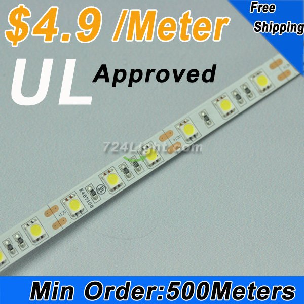 Wholesale 100% UL Approved 12V LED Flexible Strip SMD5050 UL Certification 12V Strip Light 1 meter(3.28ft) 60LEDs - Click Image to Close
