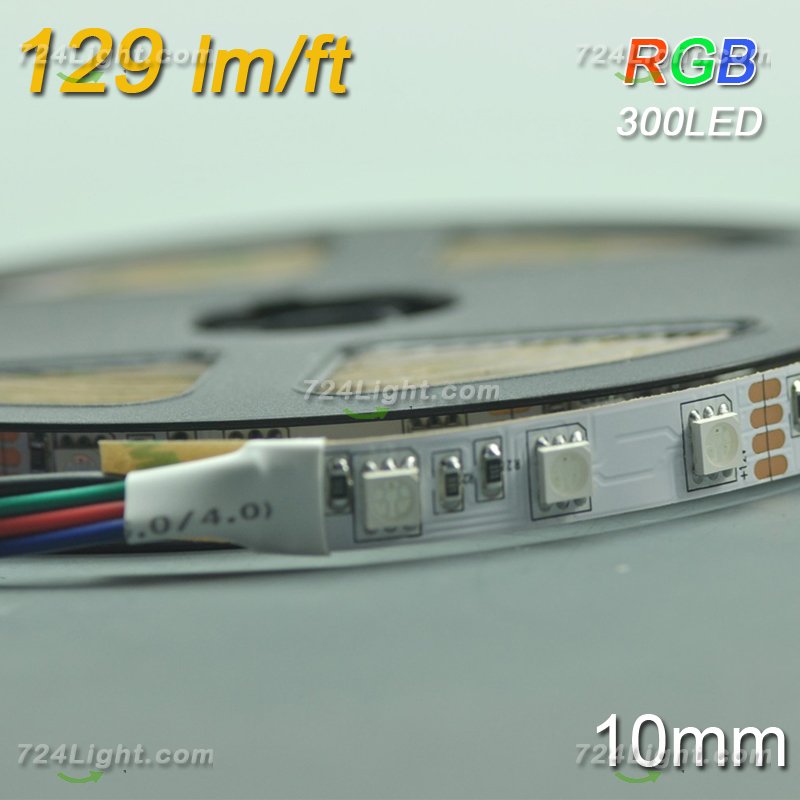 RGB LED Flexible Light Strip SMD5050 Multicolor Strip Light 12V 5 meter(16.4ft) 300LEDs - Click Image to Close