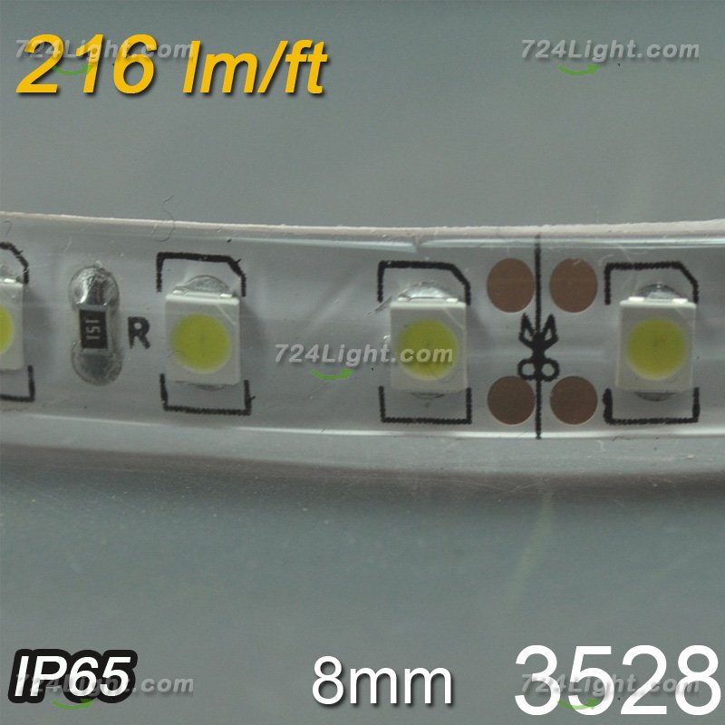 Waterproof LED Strip Light SMD3528 Flexible 12V Strip Light 5 meter(16.4ft) 600LEDs - Click Image to Close