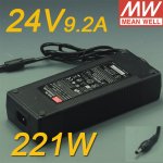 MEAN WELL 24V 9.21A 221W AC Power Supply GS220A24 5.5mm x 2.1mm DC Male output For LED Strip light Driver 24v