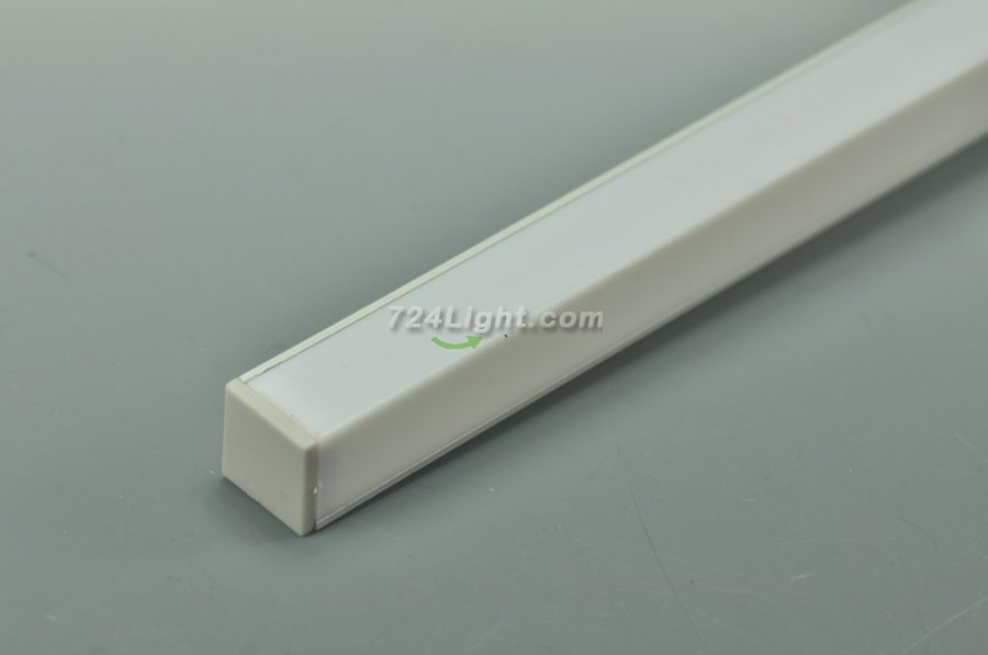 Wholesale LED U Rectangle Aluminium Channel PB-AP-GL-005 1 Meter(39.4inch) 16 mm(H) x 16 mm(W) For Max Recessed 10mm Strip Light LED Profile