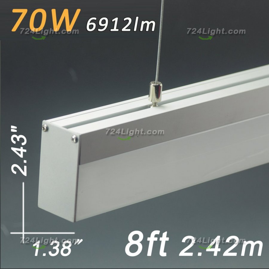 Linear Pendant Lights 8ft 2.4 Meter 2.43"x1.38" 70W DC 12V - Click Image to Close