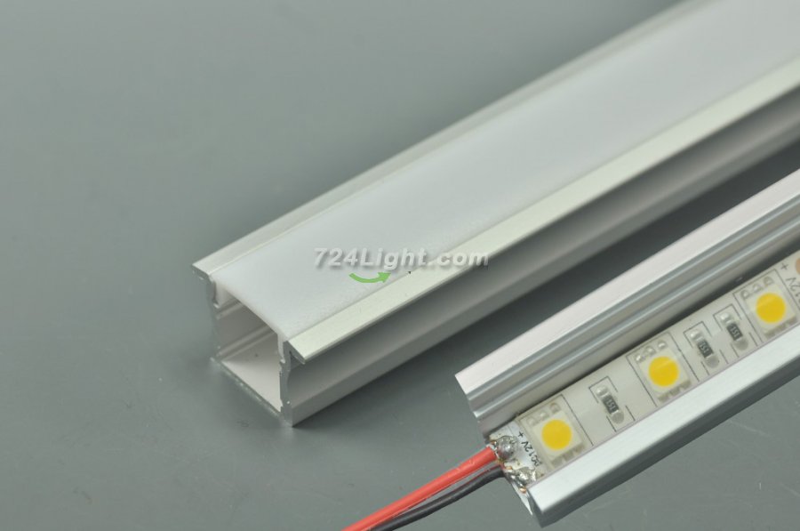 LED Aluminium Extrusion Width 12.2mm Recessed LED Aluminum Channel 1 meter(39.4inch) LED Profile With 23.3mm Flange - Click Image to Close