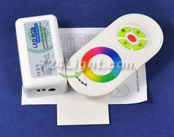 DC12-24V 2.4G LED RGB Controller Wireless RF Touch Panel LED RGB Dimmer Remote Controller For 5050 RGB Led Strips