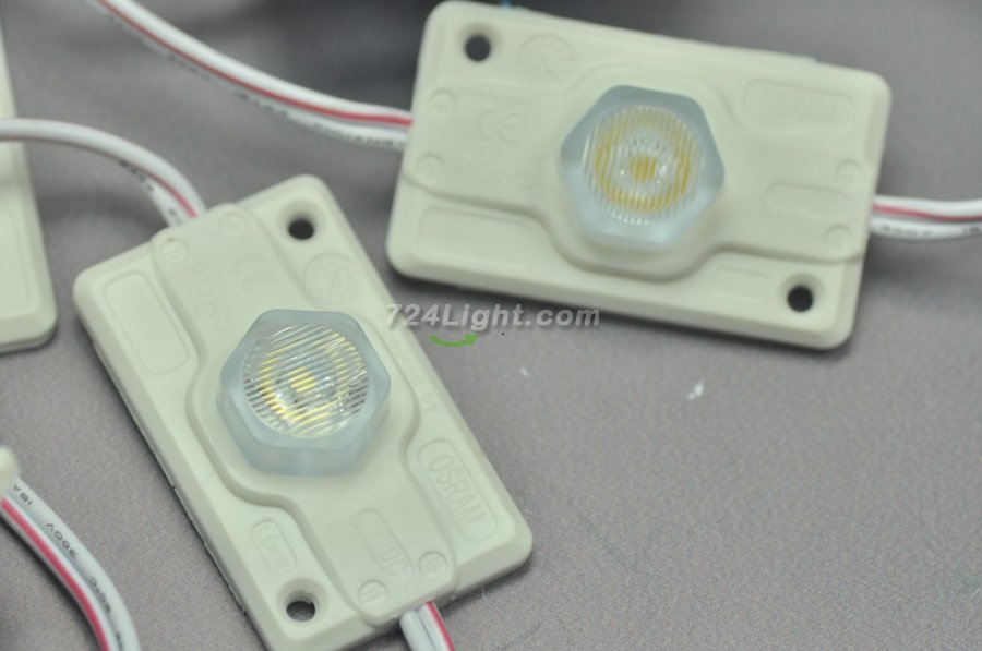 UL certification Nichia LED Modules 1.2W LED Modules String 50mm*30mm 24V Nichia LED Modules Waterproof Side View Emitting Module Cuttable each 3 pieces