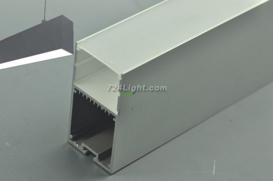Aluminum LED profile for Droplight with Internal driver transformer space for led strip - Click Image to Close