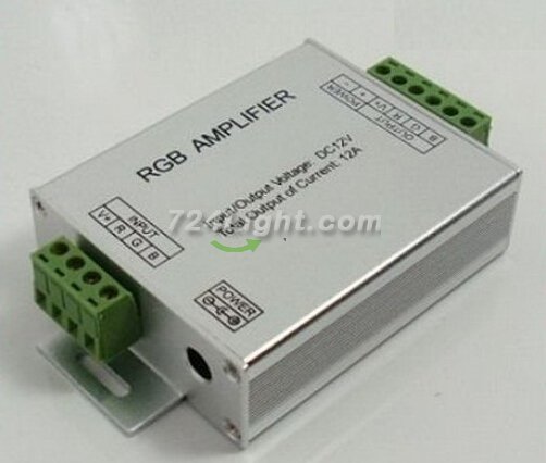 RGB Amplifier Controller DC12-24V LED RGB Amplifier 12A 144W For RGB LED Strip Lights - Click Image to Close