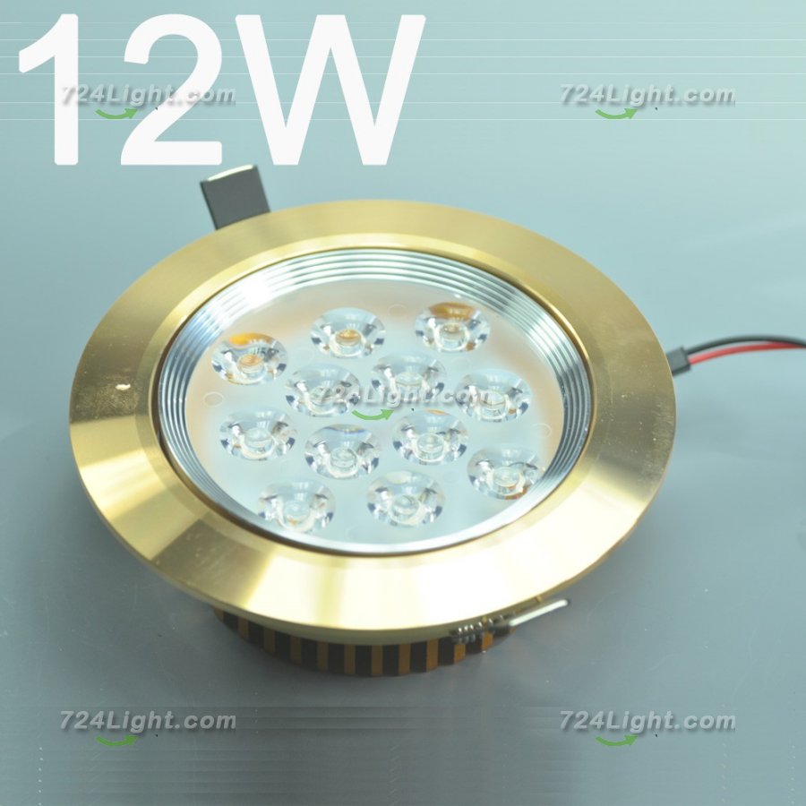 12W CL-HQ-03-12W LED Spotlight Cut-out 114mm Diameter 5.5\" Gold Recessed LED Dimmable/Non-Dimmable LED Ceiling light