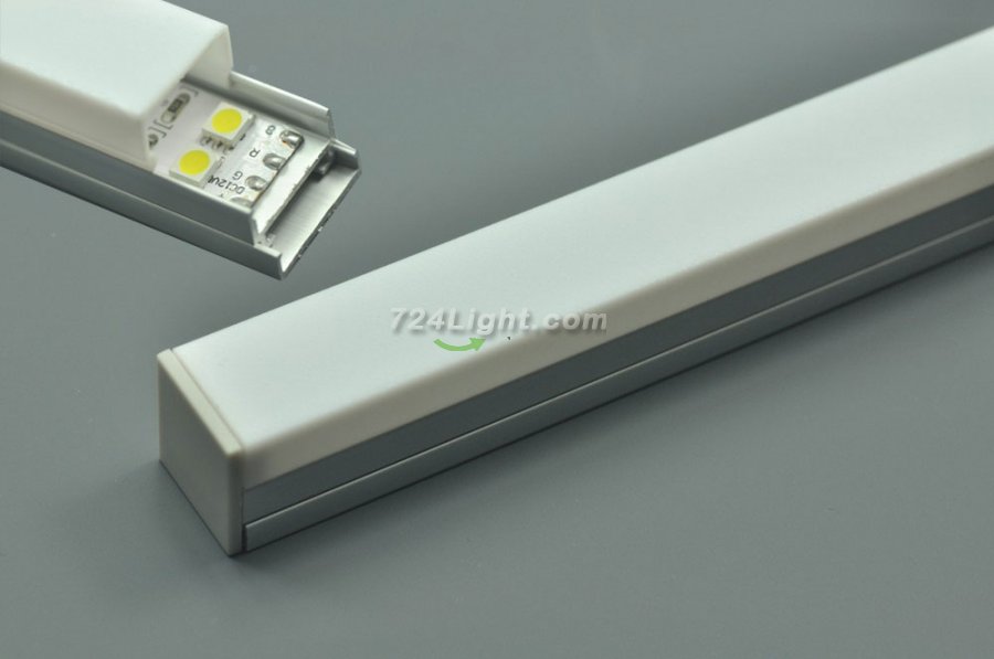 LED Channel aluminum LED Profile for Ceiling (WxH):16.9 mm x 13 mm 1 meter (39.4inch) LED Profile - Click Image to Close