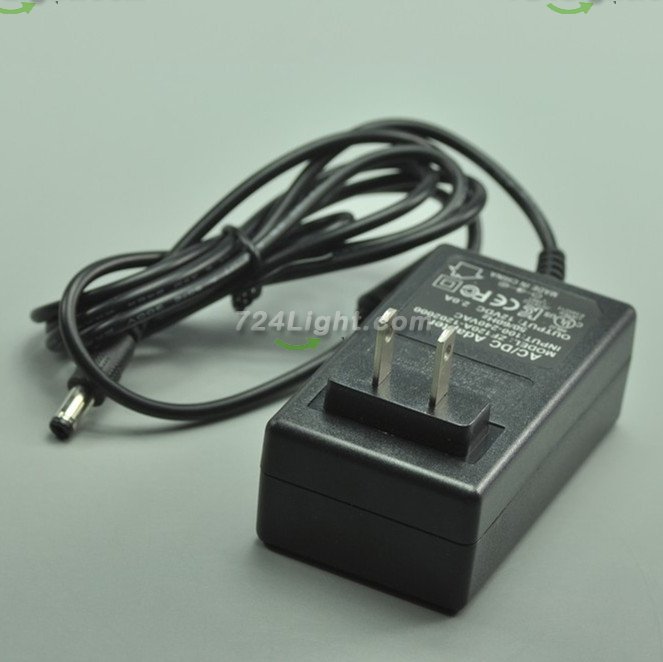 12V 2A Adapter Power Supply 24 Watt LED Power Supplies UL Certification For LED Strips LED Lighting - Click Image to Close