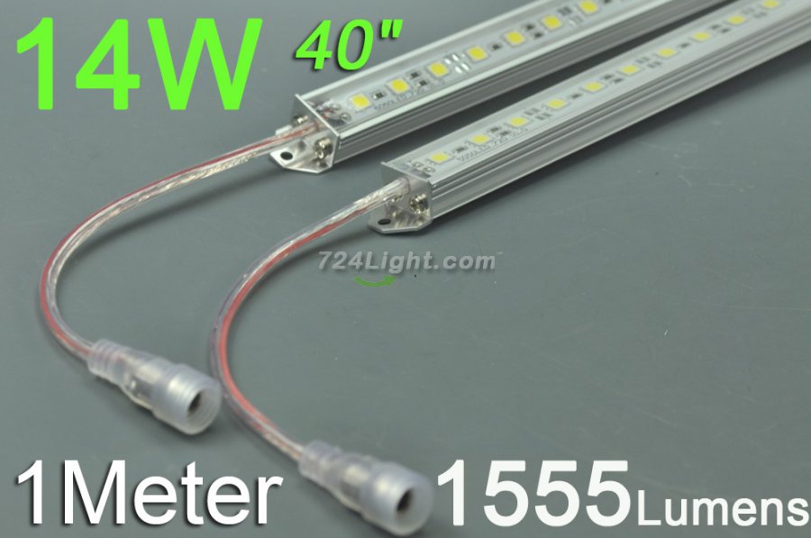 1Meter Superbright Waterproof LED Strip Bar 39.3inch 5050 5630 1M Rigid LED Strip 12V Both With DC Female male DC connector - Click Image to Close