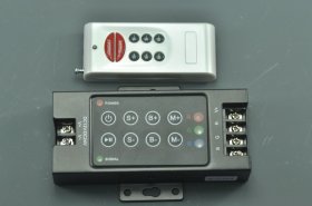 Black Steel LED 8 Key RGB Controller with RF Remote for RGB Strip Light 4A/Channel