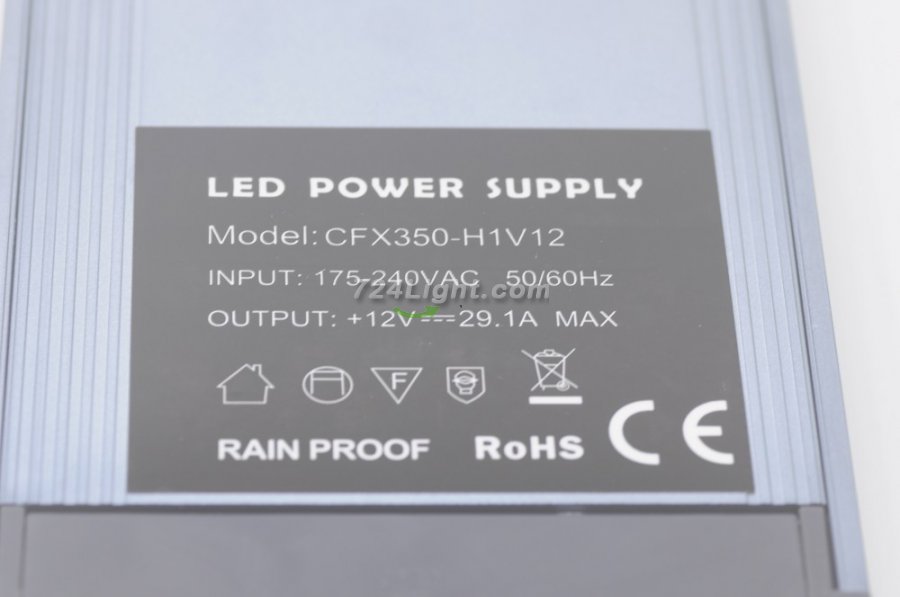 350 Watt LED Power Supply 12V 29.1A LED Power Supplies Waterproof IP65 For LED Strips LED Lighting