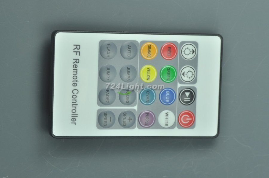 DC12V-24V 3 Channels Waterproof Black Controller+20key RF Touch Remote For RGB Led Strips
