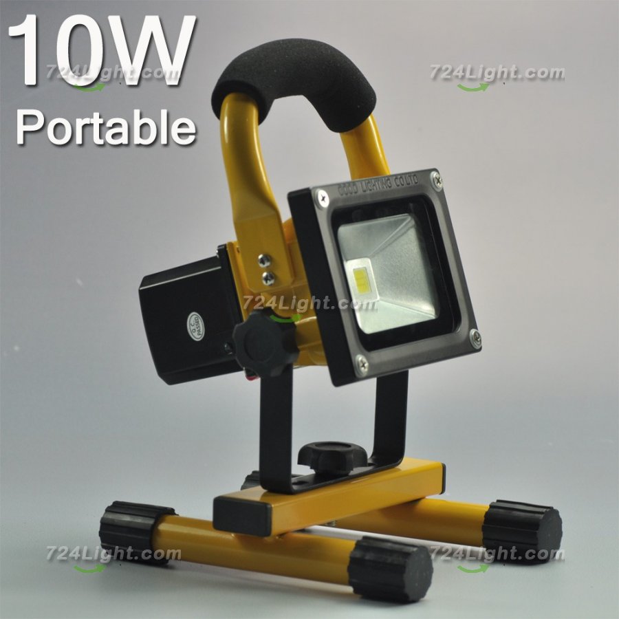 10W Portable LED Floodlight Rechargeable LED Work Light Waterproof Battery Floodlights - Click Image to Close