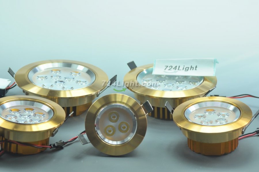 12W CL-HQ-03-12W LED Spotlight Cut-out 114mm Diameter 5.5" Gold Recessed LED Dimmable/Non-Dimmable LED Ceiling light