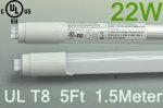 UL Certificated 22W LED Tube T8 1.5 Meter 5FT LED T8 Fluorescent Light