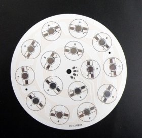 15W RGB LED High Power Aluminum Plate 5 Series Connections Common Anode Diameter 120mm Underground Light Aluminum Plate