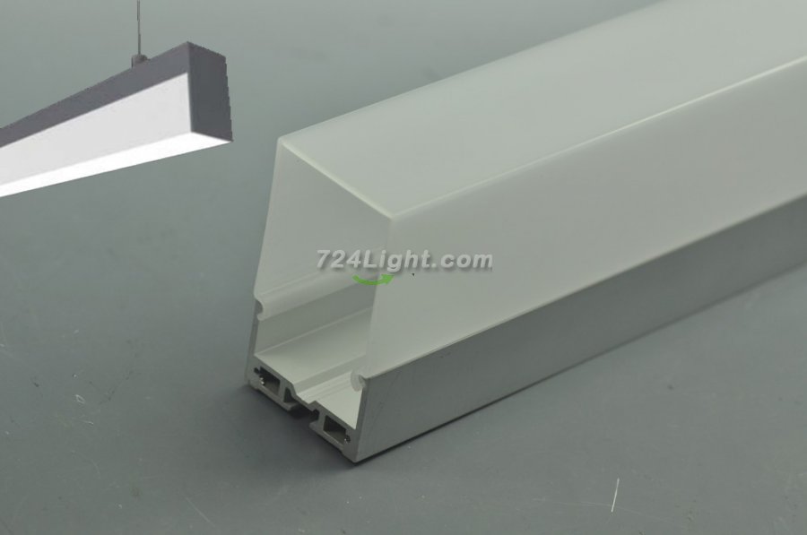 LED Aluminum profile for strip suspension light - Click Image to Close
