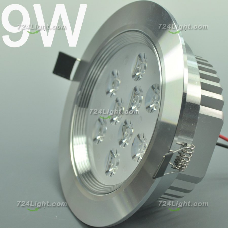 9W CL-HQ-01-9W Recessed Ceiling light Cut-out 114mm Diameter 5.5\" Silver Recessed Dimmable/Non-Dimmable LED Downlight