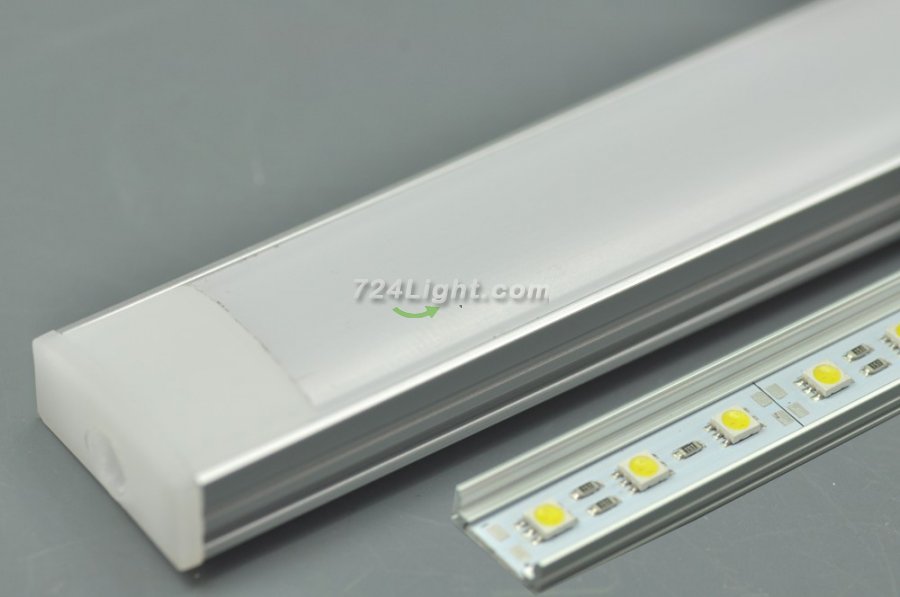Slim 8mm Thin LED Aluminium Extrusion Recessed U LED Aluminum Channel 1 meter(39.4inch) LED Profile - Click Image to Close