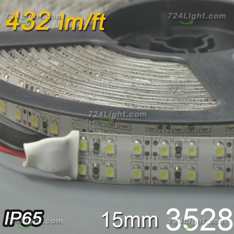Waterproof LED Strip Light SMD3528 Flexible 12V Strip Light 5 meter(16.4ft) 1200LEDs