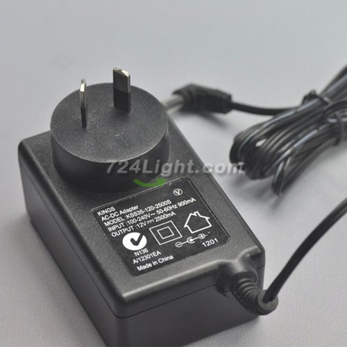 12V 2.5A Adapter Power Supply 30 Watt LED Power Supplies AU Plug For LED Strips LED Lighting - Click Image to Close
