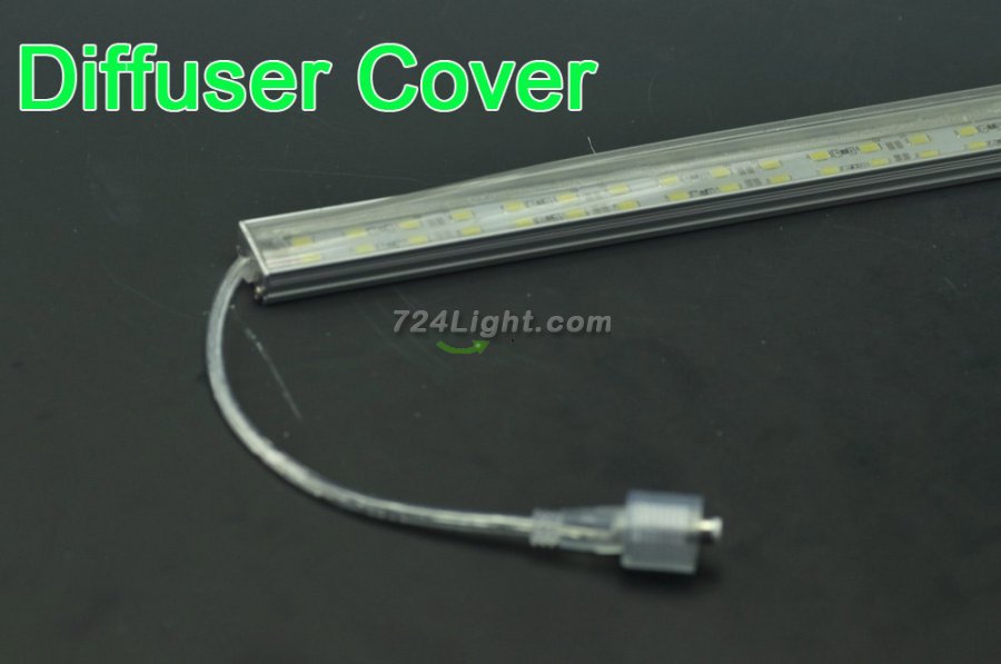 Double Row 1Meter LED Strip Bar 39.3inch 5630 5050 LED Diffuser Waterproof Bar With Frosted Cover Rigid LED Strip With Clear Frosted Cover 12V With DC connector 144LEDs/M