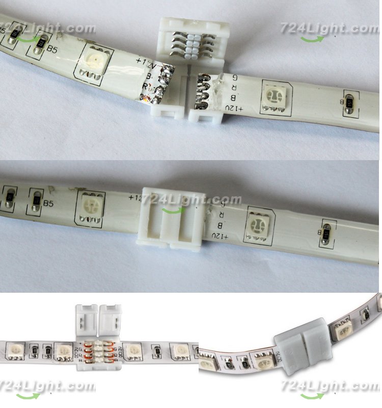 Wholesale LED RGB Connector 5050 RGB Easy Connect 10mm rgb led strip connect
