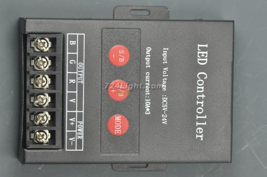 LED RGB Module Light Controller 10A 5V-24V Max 360W LED Strip Controller