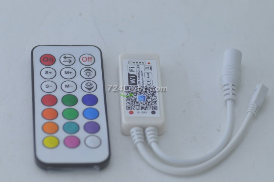 WiFi Wireless Led Controller LED constant pressure controller MINI RF RGBWC 21 key WIFI controller