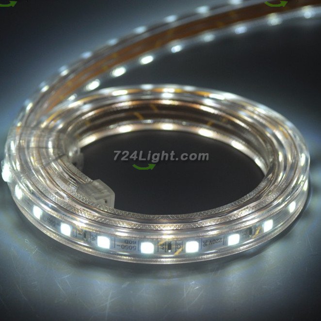 SMD5050 AC 110V Strip Light 12MM 60LED 1M 5050 Single Color High Voltage Rope Light(1-100meters) - Click Image to Close