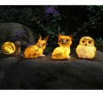 Solar Garden Lights Outdoor Garden Dog Statue Decoration