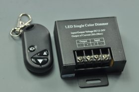 Remote RF Single Color LED Dimmer With 3 Keys Control keychain Sharped 20A